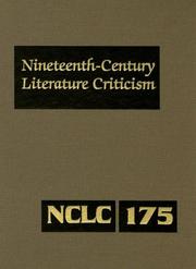 Front cover of Nineteenth-Century literature criticism by Unknown