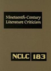 Front cover of Nineteenth-Century literature criticism by Unknown