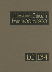 Cover of Literature criticism from 1400 to 1800 by Thomas J. Schoenberg