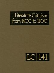 Cover of Literature criticism from 1400 to 1800 by Thomas J. Schoenberg