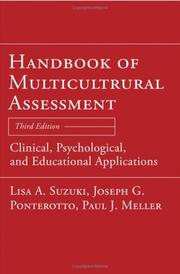 Front cover of Handbook of multicultural assessment by Joseph G. Ponterotto