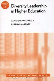 Front cover of Diversity leadership in higher education by Adalberto Aguirre