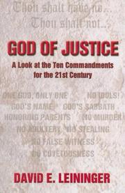 Front cover of God of Justice by David E. Leininger