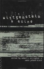 Front cover of Wittgenstein and Quine by Robert L. Arrington