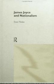 Front cover of James Joyce and nationalism by Emer Nolan
