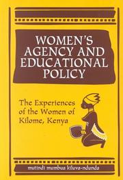 Front cover of Women's Agency and Educational Policy by Mutindi Mumbua Kiluva-Ndunda