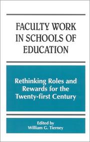 Front cover of Faculty Work in Schools of Education by William G. Tierney