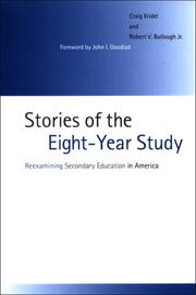 Front cover of Stories of the eight-year study by Craig Alan Kridel