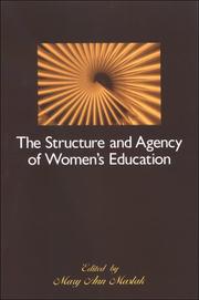 Front cover of The Structure and Agency of Women's Education by Mary Ann Maslak