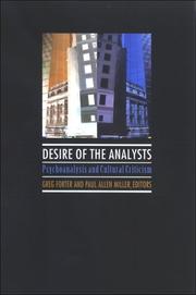 Front cover of Desire of the analysts by Greg Forter