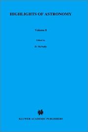 Front cover of Highlights of Astronomy, Volume 8 by Derek McNally