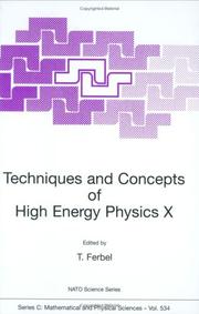 Cover of Techniques and Concepts of High-Energy Physics X by Thomas Ferbel