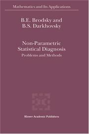 Cover of Non-parametric statistical diagnosis by B. E. Brodsky