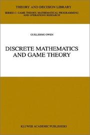 Front cover of Discrete Mathematics and Game Theory (THEORY AND DECISION LIBRARY C: Game Theory, Mathematical Programming and) by Guillermo Owen