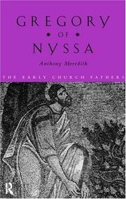Front cover of Gregory of Nyssa by Anthony Meredith