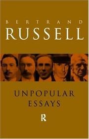Front cover of Unpopular Essays by Bertrand Russell