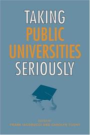Front cover of Taking public universities seriously by Frank Iacobucci