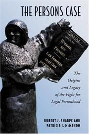 Cover of The Persons case by Robert J. Sharpe