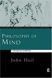 Front cover of Philosophy of mind by Heil, John.
