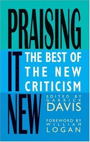 Cover of Praising It New by Garrick Davis