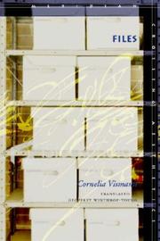 Front cover of Files: Law and Media Technology (Meridian: Crossing Aesthetics) by Cornelia Vismann