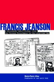 Cover of Francis Jeanson by Marie-Pierre Ulloa