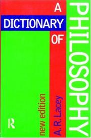 Front cover of Dictionary Of Philosophy by Alan Lacey