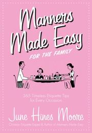 Cover of Manners Made Easy for the Family by June Hines Moore
