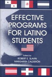 Cover of Effective programs for Latino students by Robert E. Slavin