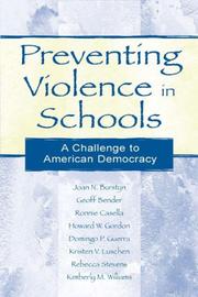 Front cover of Preventing violence in schools by Joan N. Burstyn