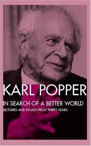Front cover of In Search of a Better World by Karl Popper