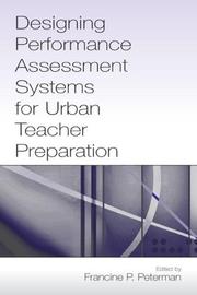 Front cover of Designing Performance Assessment Systems for Urban Teacher Preparation by Francine Peterman