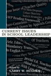Front cover of Current Issues in School Leadership (Topics in Educational Leadership) (Topics in Educational Leadership) by Larry W. Hughes