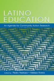 Cover of Latino education by Pedro Pedraza