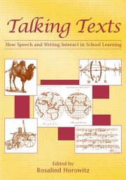 Cover of Talking Texts by Rosalind Horowitz