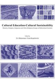 Cover of Cultural education-- cultural sustainability by Zvi Bekerman