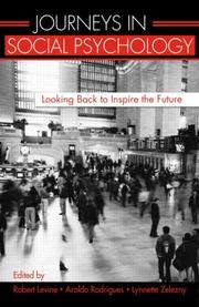 Front cover of Journeys in social psychology by Levine, Robert
