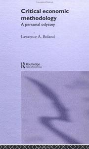 Cover of Critical economic methodology by Lawrence A. Boland