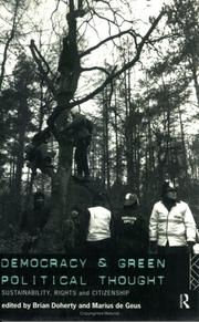 Front cover of Democracy and Green Political Thought by Brian Doherty