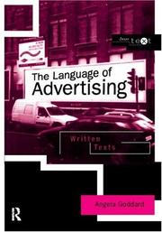 Front cover of The Language of Advertising by Angela Goddard