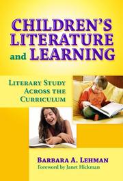 Front cover of Children's Literature and Learning by Barbara A. Lehman