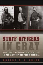 Cover of Staff Officers in Gray by Robert E. L. Krick