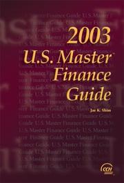 Cover of U.S. Master Finance Guide by Dr. Jae Shim