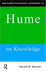 Cover of Routledge Philosophy Guidebook to Hume on Knowledge by Harold W. Noonan