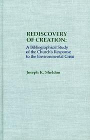 Front cover of Rediscovery of creation by Joseph Kenneth Sheldon