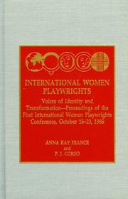 Front cover of International women playwrights by International Women Playwrights Conference (1st 1988 Buffalo, N.Y.)