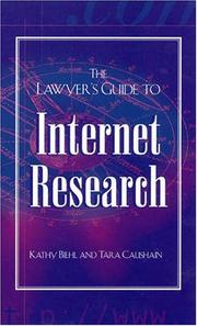 Front cover of The lawyer's guide to Internet research by Kathy Biehl