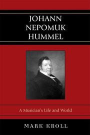 Front cover of Johann Nepomuk Hummel by Mark Kroll