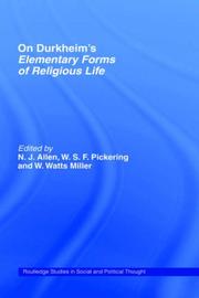 Cover of On Durkheim's Elementary forms of religious life by N. J. Allen