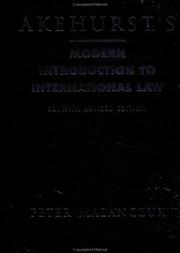 Front cover of Akehurst's modern introduction to international law by Peter Malanczuk